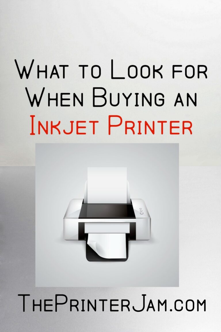 What to Look for When Buying an Inkjet Printer