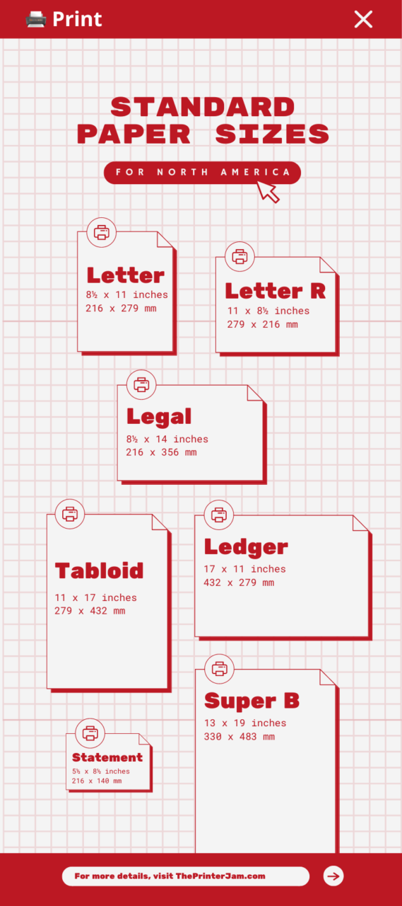  What Are Standard Copy Paper Sizes The Printer Jam