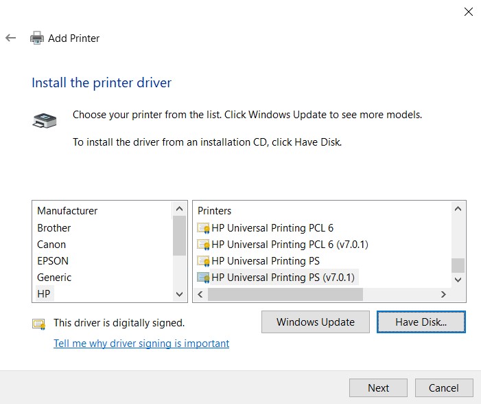 add printer driver